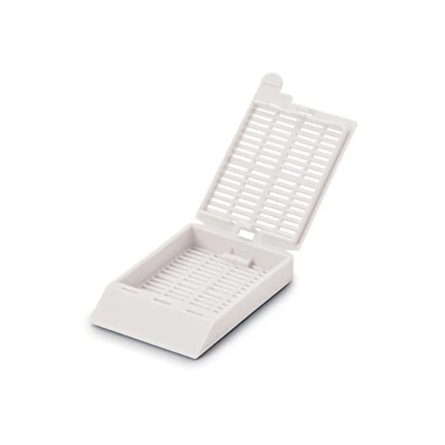 Tissue Embedding Cassette with Attached Lid