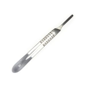 Stainless steel scalpel handle