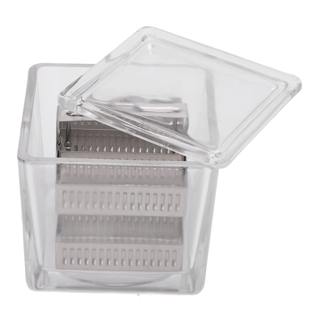 Glass Staining Jar with Lid, 30 Slides