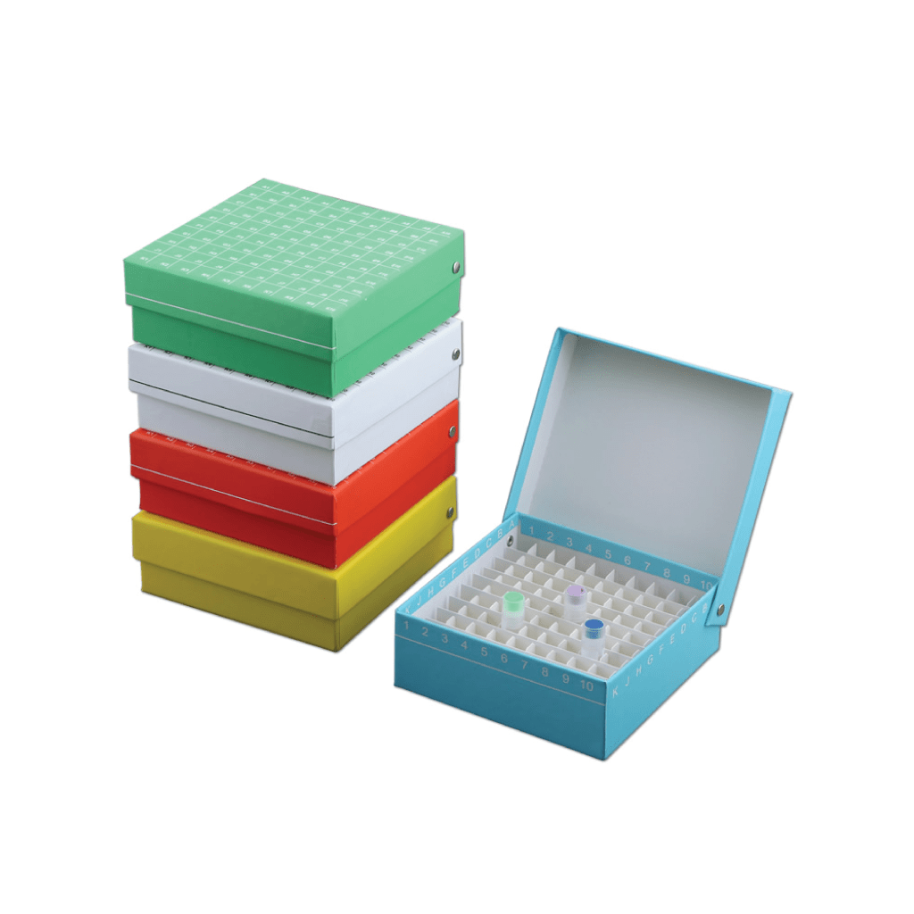 Multicolor Cardboard Stock Box, 100 Wells