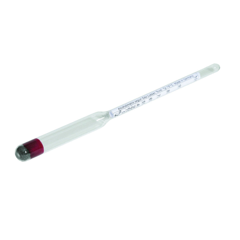 Alcoholometer, Gay-Lussac, 0-100 %vol Gl, 265 mm Length