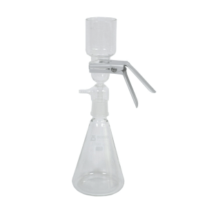 Filtration unit for 47-50 mm membrane filter with vacuum-resistant flask, capacity 1 litre