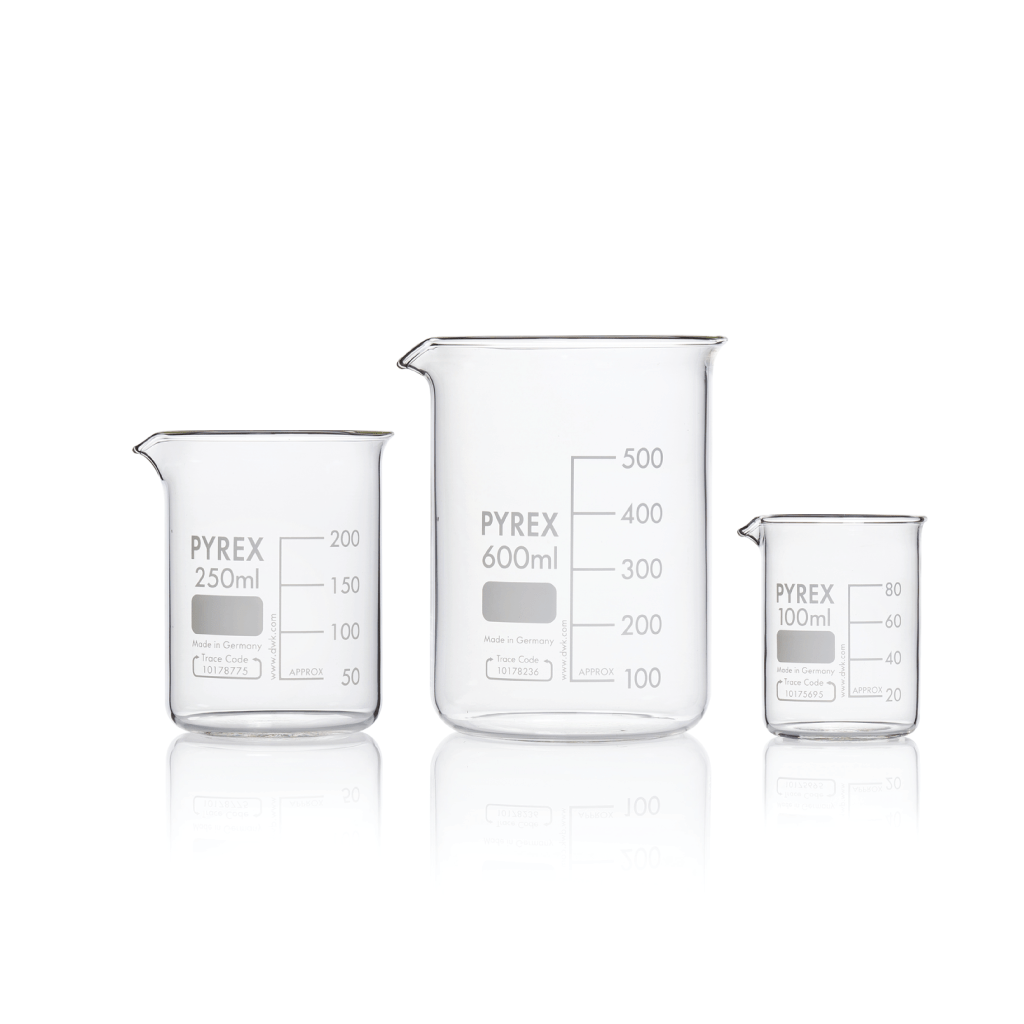 PYREX® Beaker, low form, Griffin type, with spout