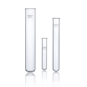 PYREX® Test Tubes, medium wall, with rim