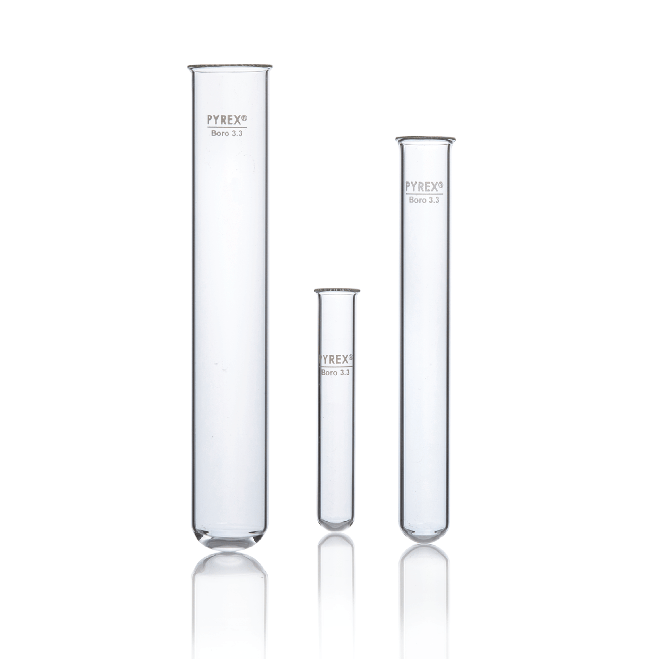 PYREX® Test Tubes, medium wall, with rim - Image 1