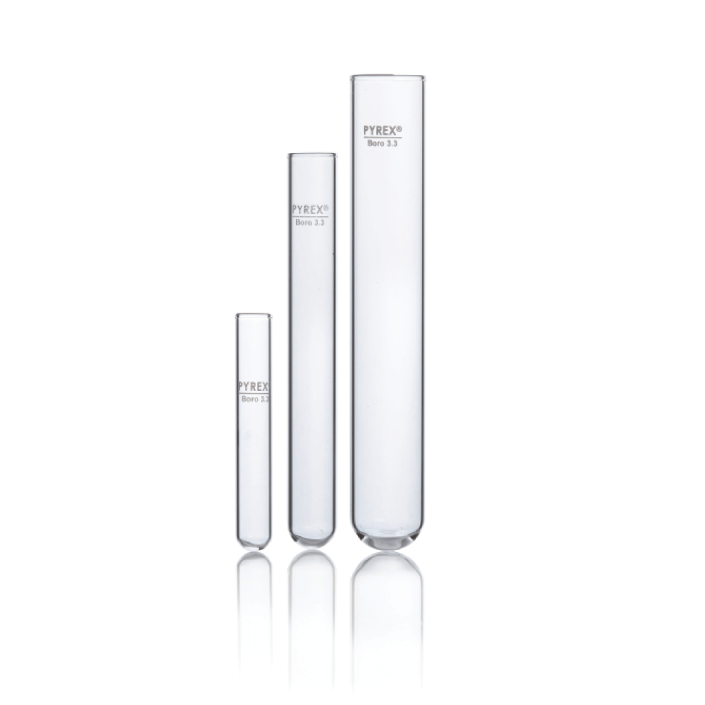 PYREX® Test Tubes, medium wall, without rim