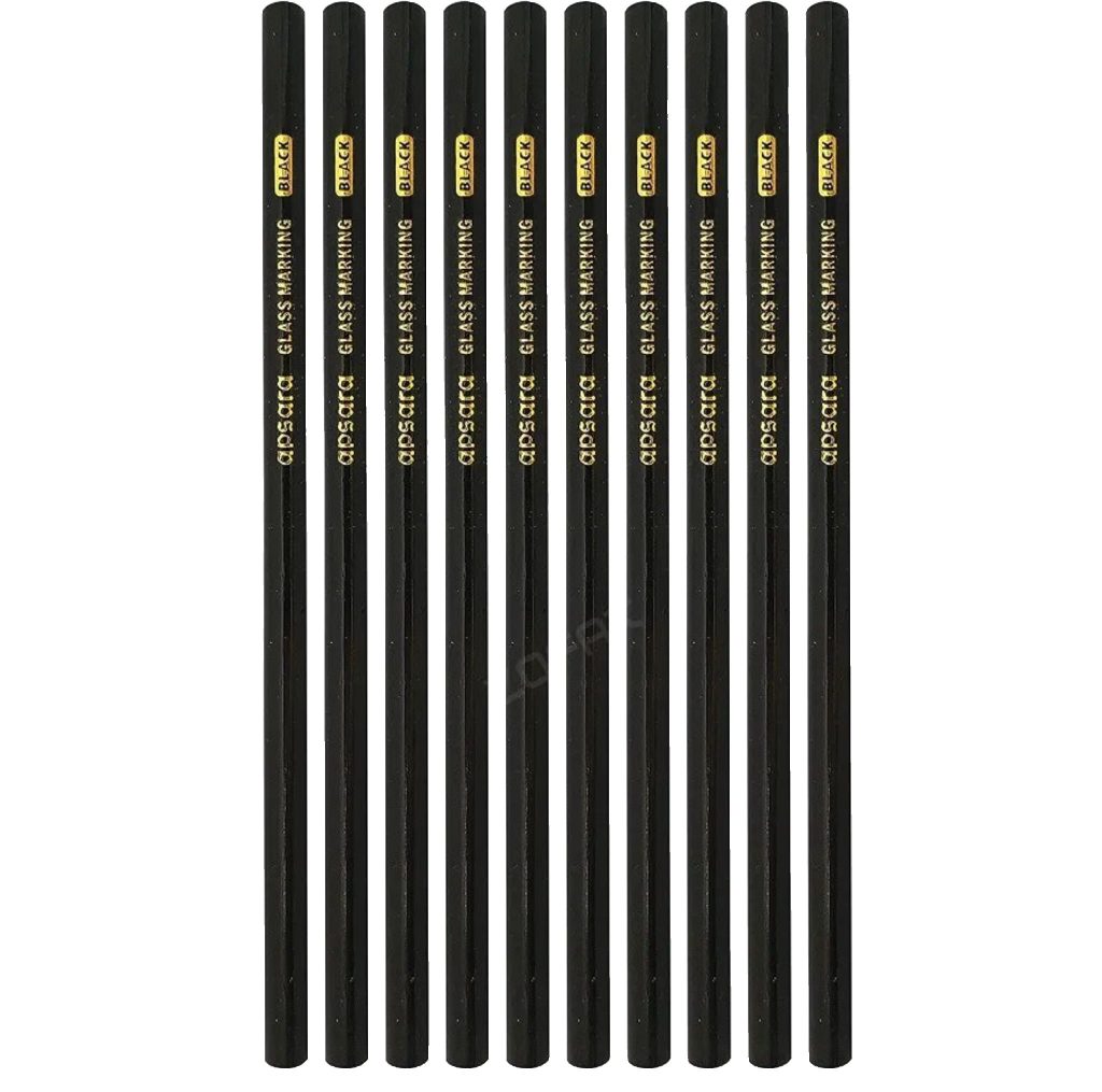 APSARA Glass Marking Pencils, BLACK