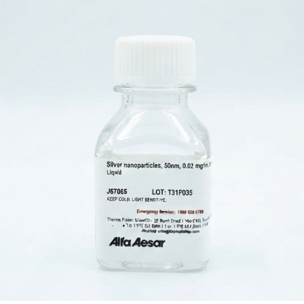 Silver nanoparticles, 50nm, 0.02 µg/mL - Image 1