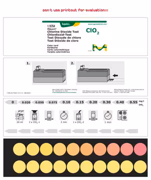 Chlorine Dioxide Test Kit, colorimetric