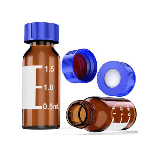 2ml Amber Glass Vial with writing area, 9-425,Screw top