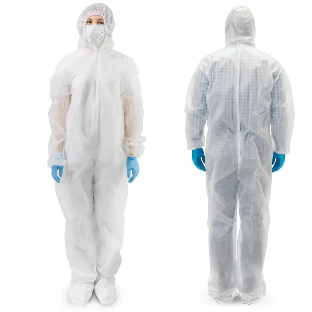 Disposable Protective Coverall with Shoe Covers 70gsm